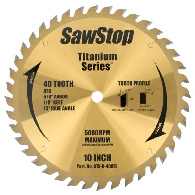 Tct Saw Blade 254mm X 40t X 16mm Comb. Titanium Series